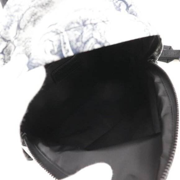 Christian Dior Small Backpack Toile de Jouy M6108 Sntj Nylon Black White main image 9